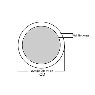 Round Tube DOM 4'' OD x Wall 0.500