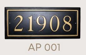 Imperial Address Wall Plate AP 001