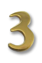 ( 3 ) 4" Brass Number