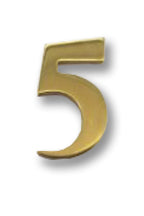( 5 ) 4" Brass Number
