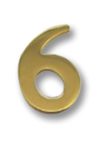 ( 6 ) 4" Brass Number