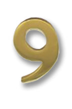 ( 9 ) 4" Brass Number
