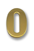 ( 0 ) 3" Brass Number