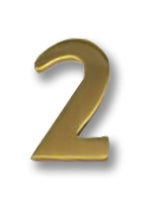 ( 2 ) 2" Brass Number