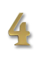 ( 4 ) 2" Brass Number